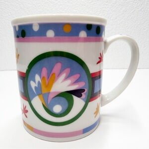 Vintage Shibata Honjo Japan Artsy Colorful Mug